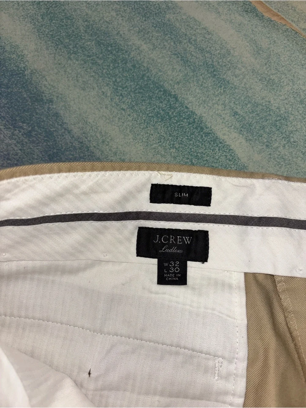 J. Crew Ludlow Slim tan Italian Suit (Jacket/Pants) size 40S cotton